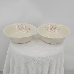 Pfaltzgraff Vintage Tea Rose Round Ve Serving Bowls 7 3/4-inch Set of 2